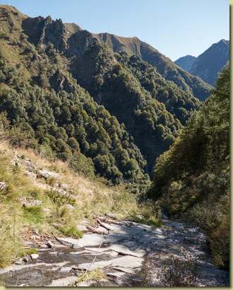 ultimo canalino da traversare prima dell'Alpe Biordo...