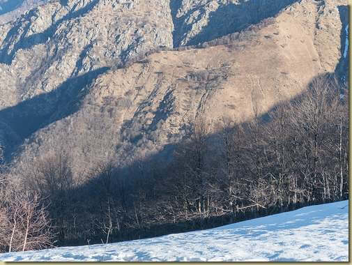 vista sul versante della Soliva...