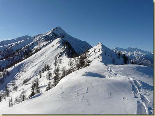 la cresta verso il Pizzo Ragno 