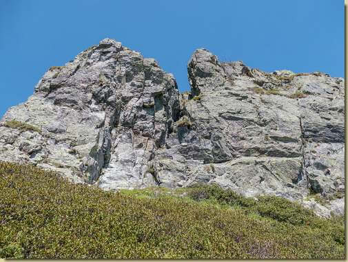 il canalino-fessura da risalire...
