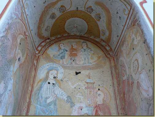 gli affreschi della Cappella delle Croci...  