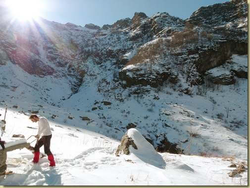 ultimi raggi di sole al Bivacco...