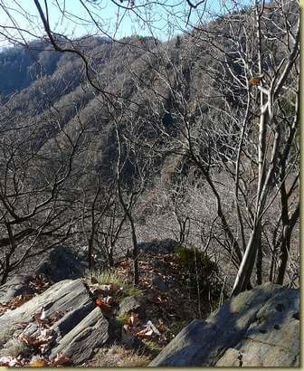 vista dal poggio con le incisioni rupestri...  