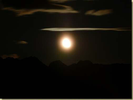 luna piena dal Bivacco Lidesh 