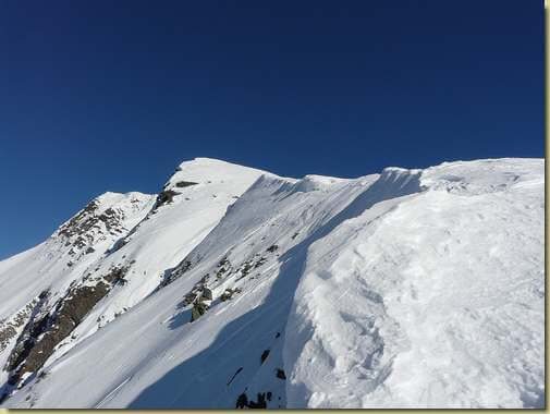 la cresta verso il Pizzo Nona  