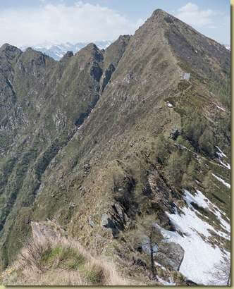 la cresta verso il Pizzo delle Pecore...