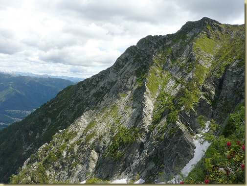 la cresta nord del Pizzo Ragno