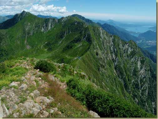 vista verso la Cima Saler e la Rossola...