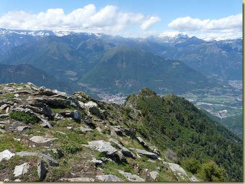 la cresta verso il Pizzo Colla Bassa 