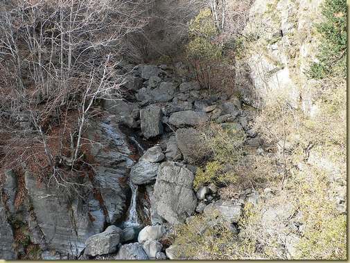 il torrente che scende dalla Bocchetta di Campo visto da Baldesaut di Sopra