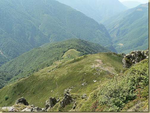 la dorsale che sale da Busarasca