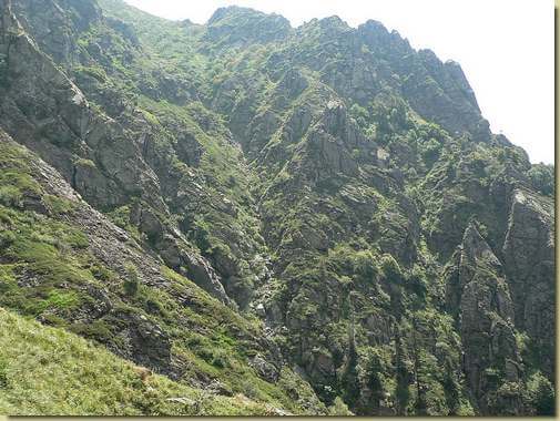 il canalino che porta al traverso verso Busarasca 