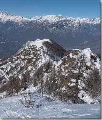 la cresta che scende verso l'Alpe Nava...