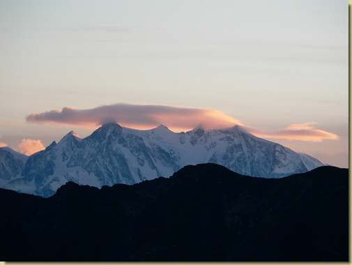 tramonto sul Monte Rosa - dal Mottac