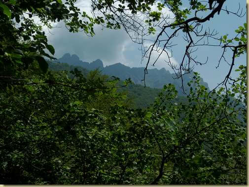 vista verso la cresta ovest del Pedum...