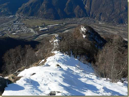 la via di salita...  