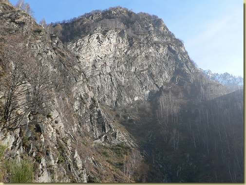 il Mopi e il primo canale dopo l'Alpe Aurinasca 