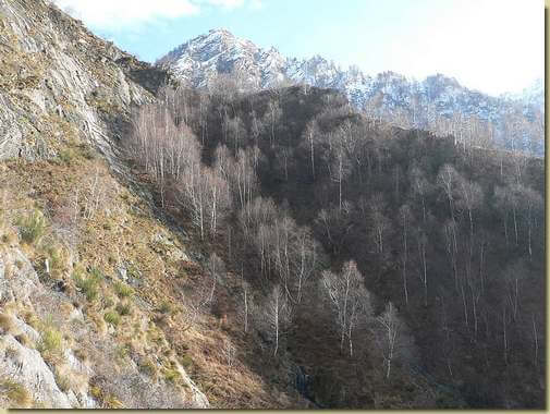 il secondo canale lungo il percorso verso l'Alpe Taccarello 