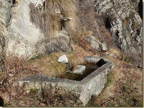 vasca per l'acqua a La Colla 