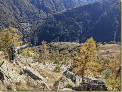 vista sulla dorsale dell'Alpe nell'Oro...