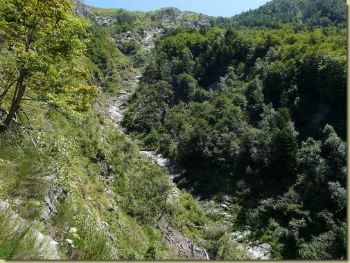 il canale che scende dalla Colma Piana 