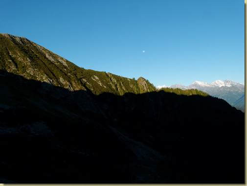 la cresta nord-ovest della Testa del Parise...