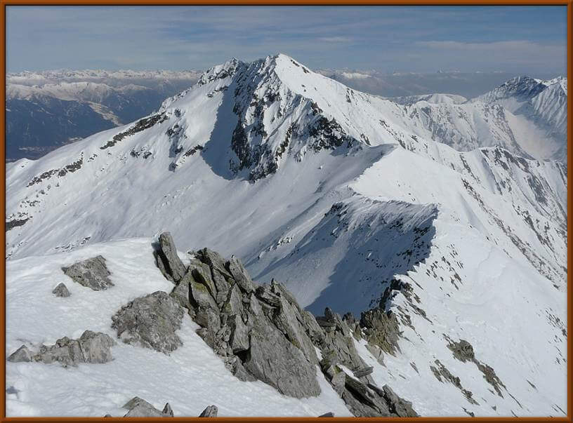 Il Togano visto dalla cima del Tignolino in inverno...