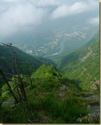 vista verso il fondovalle...