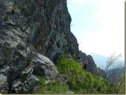 cercando una via di salita...