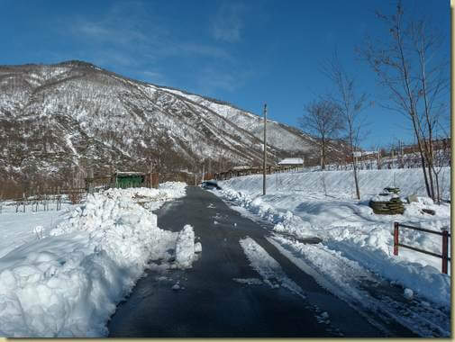neve sulla strada verso Verigo...
