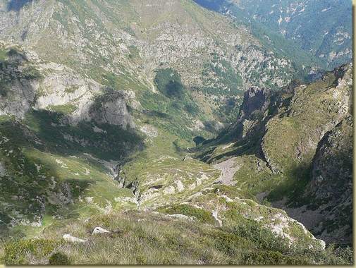 la Valle dei Laghetti vista dal Proman