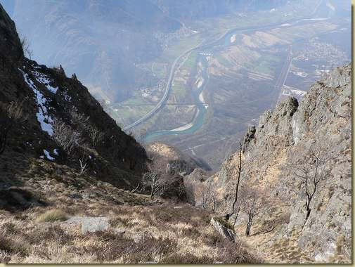 il canalino di salita...