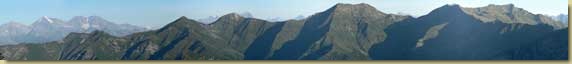 Panoramica delle creste dell'alta Valgrande - dalla Colma Piana al Pizzo Ragno(attendere alcuni secondi per il caricamento dell'immagine...) 