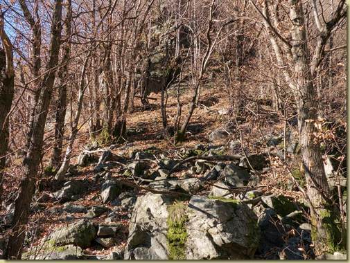 il piccolo ripiano sulla dorsale...